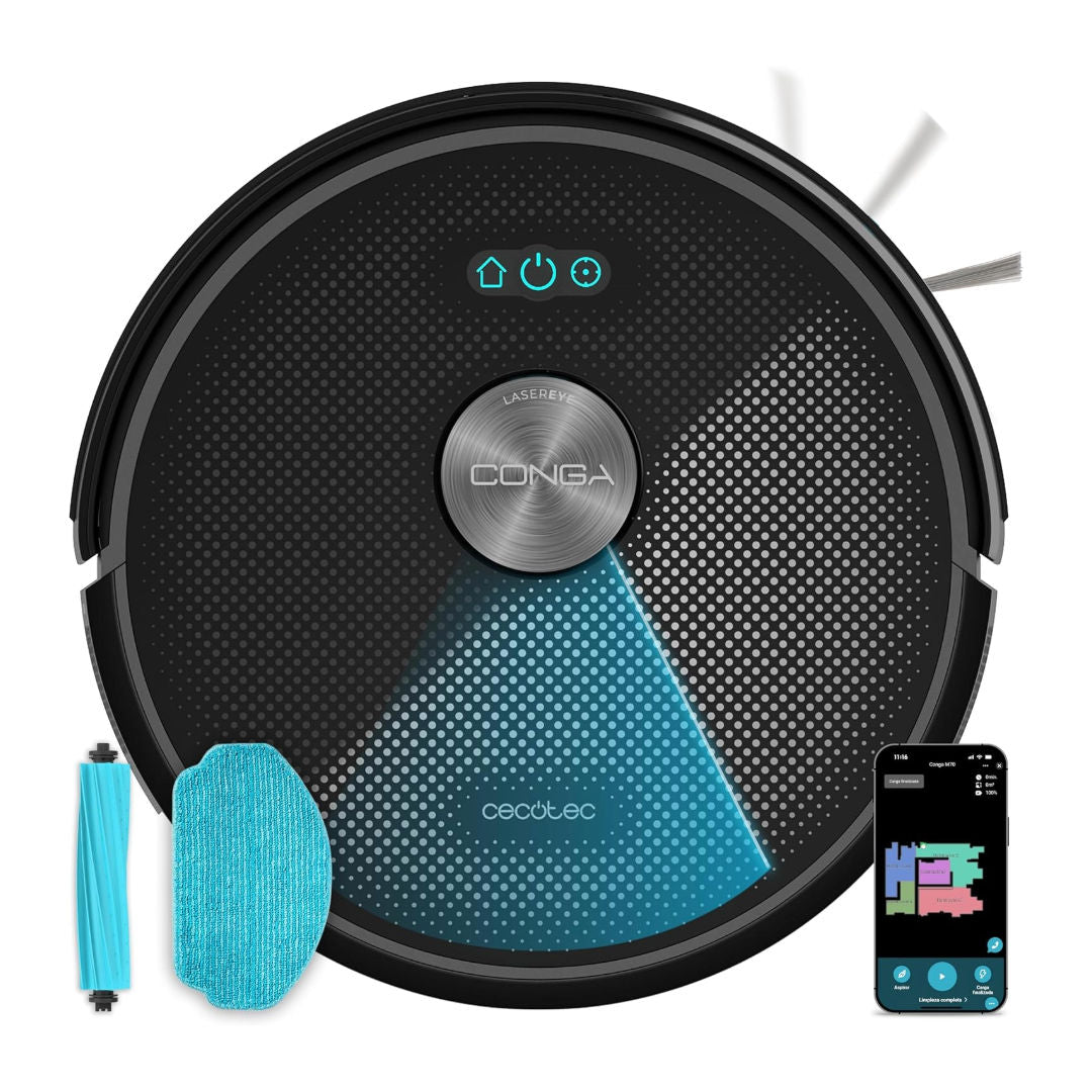 Cecotec 114518 Conga M70 Robotic Vacuum Cleaner, Black