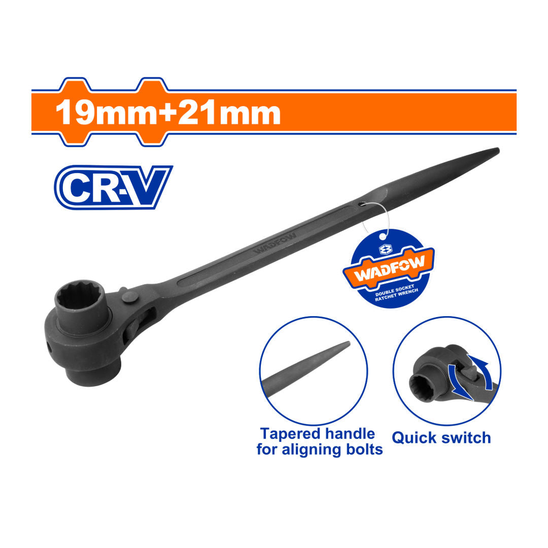 WADFOW Double Socket Ratchet Wrench