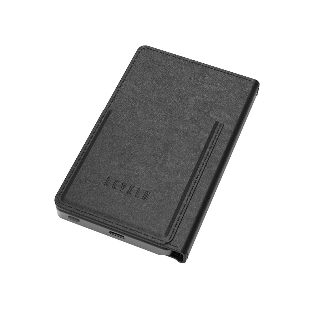 Levelo Vermont Portable 3 in 1 Wallet Power Bank, Black