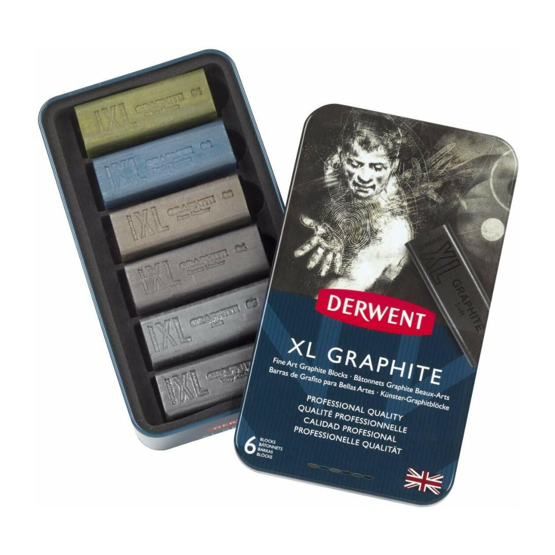 Derwent XL Artist Blocks Professional Quality For Drawing & Mixed Media, 6 Pieces