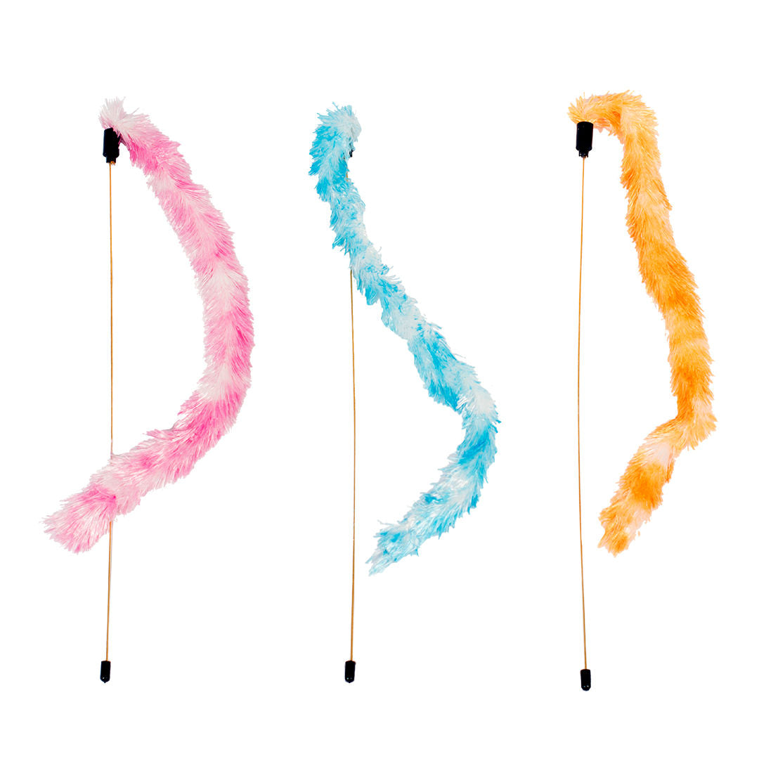 Duvo+ Cat Playing Rod Plumeau Feather Duster Mix, Length 47cm