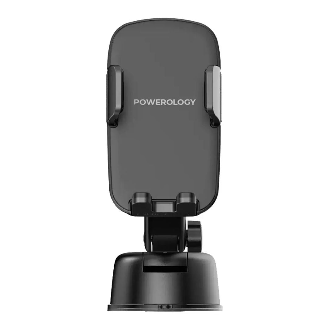 Powerology Raven Auto-Clamping Car Phone Mount, 360° Rotation, Black
