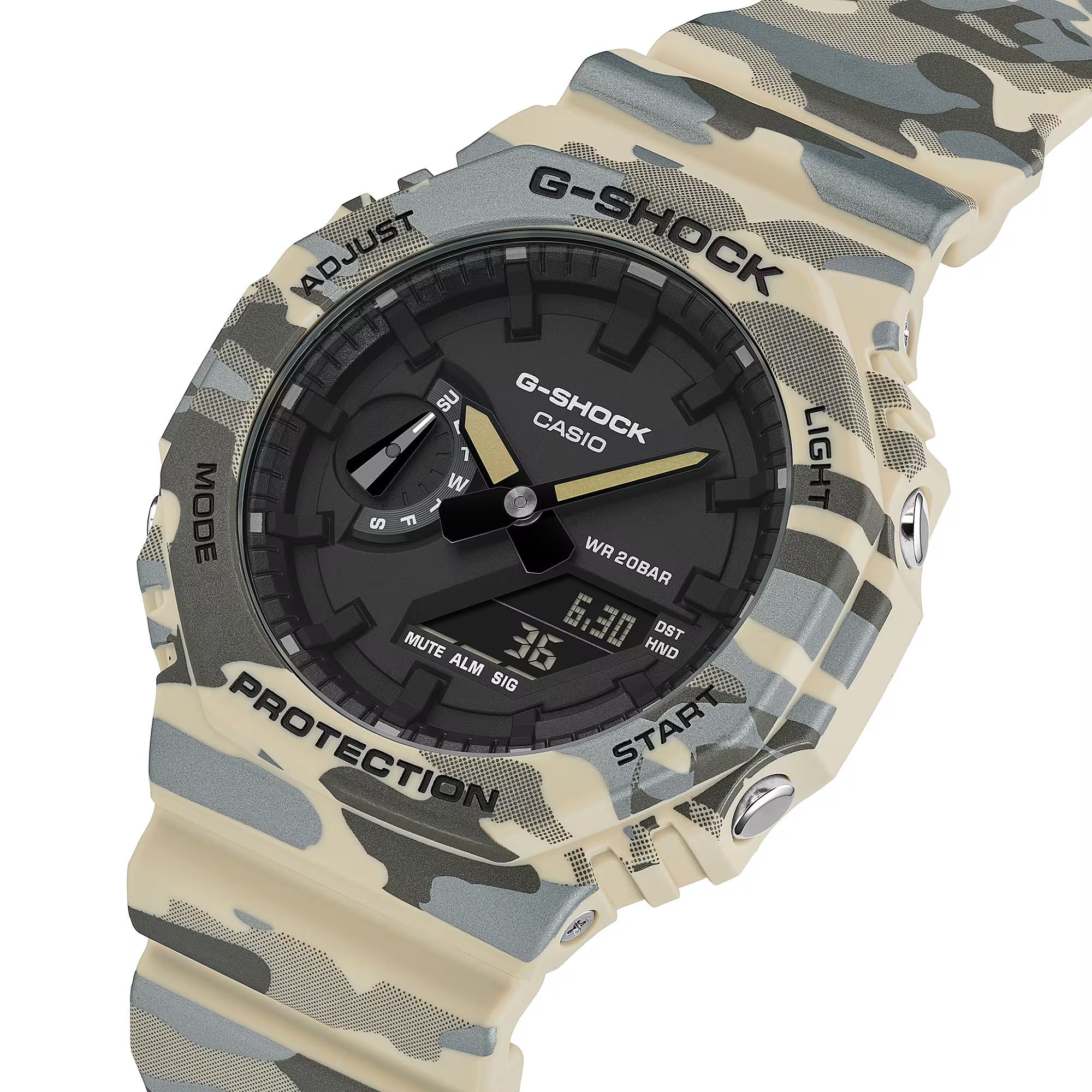 Casio G-SHOCK Analog-Digital 2100 Series Camouflage Bio-Based Resin Shock Resistant Watch