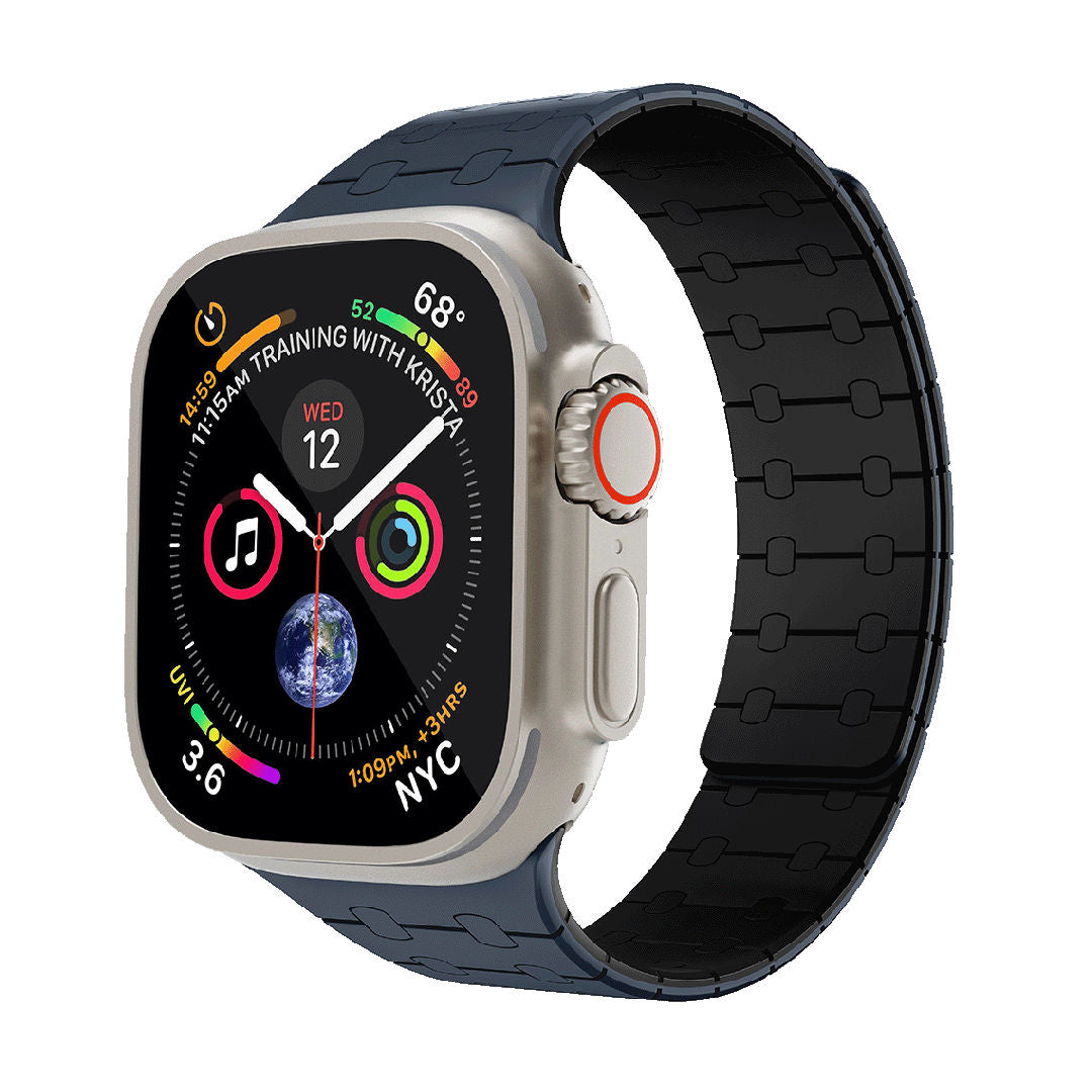 Levelo RoyalLink Silicone Watch Strap For Apple Watch 49MM