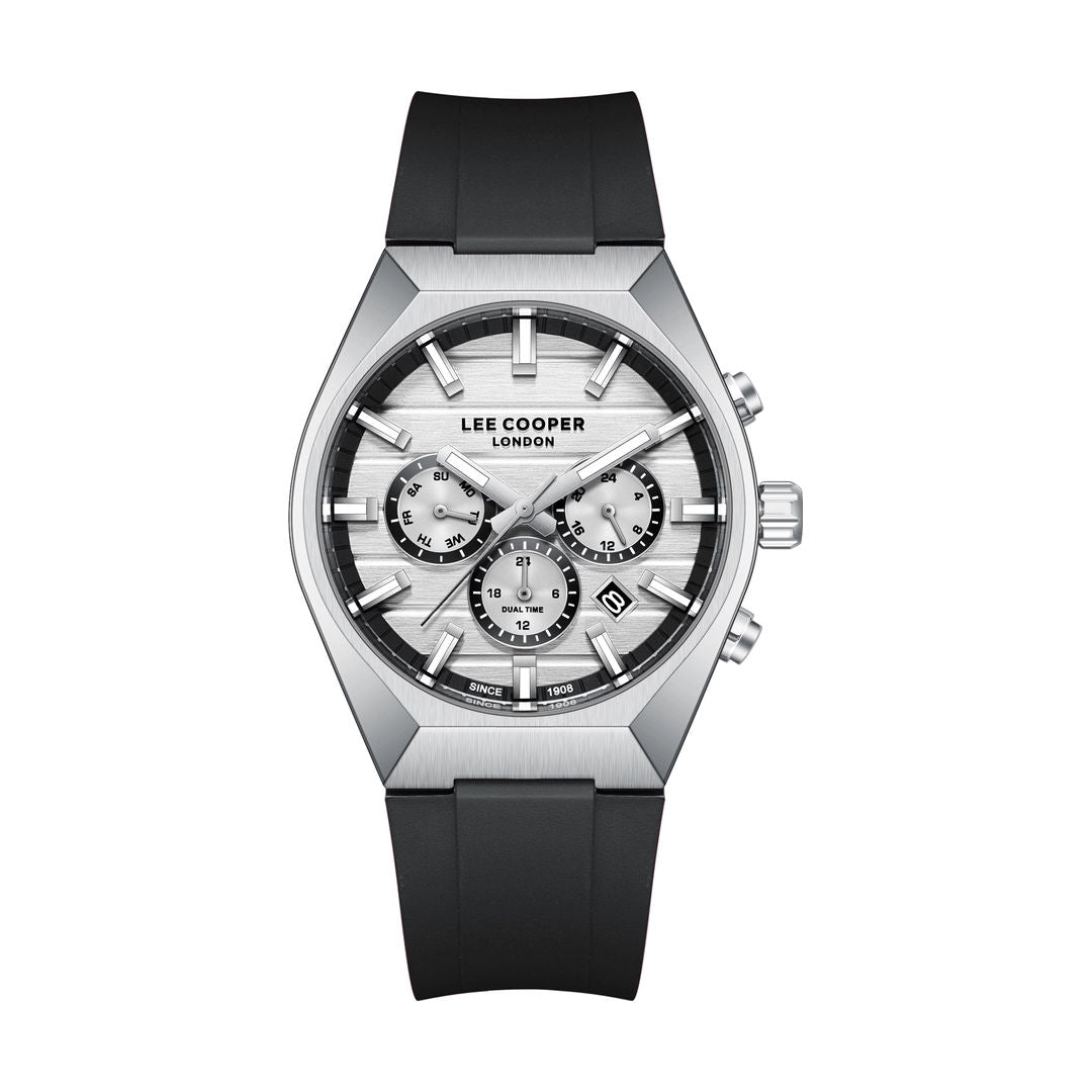 Lee Cooper Men's Multi Function Silicone Strap Watch, LC08388 Series