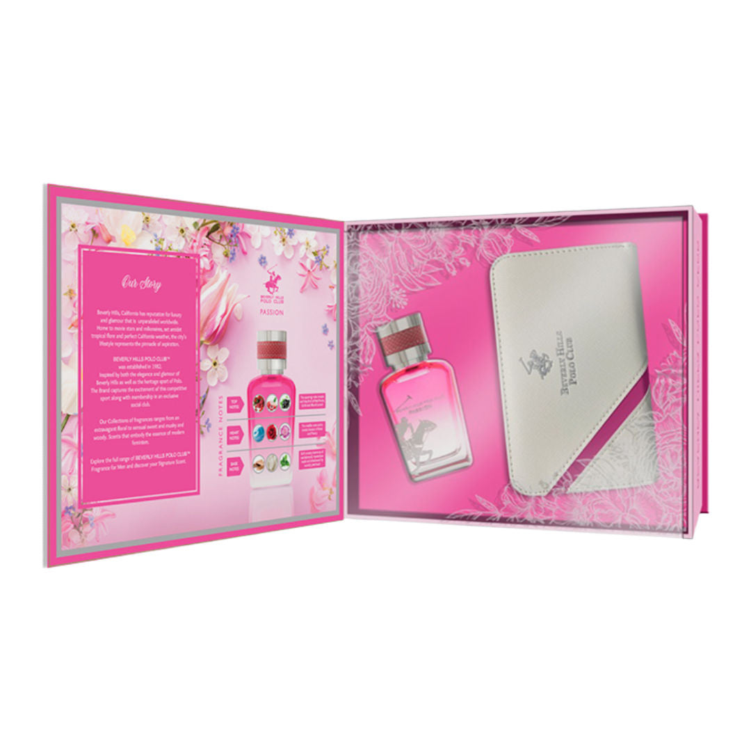 Beverly Hills Polo Club Prestige Gift Set, Passion Eau de Parfum 100ml + Wallet