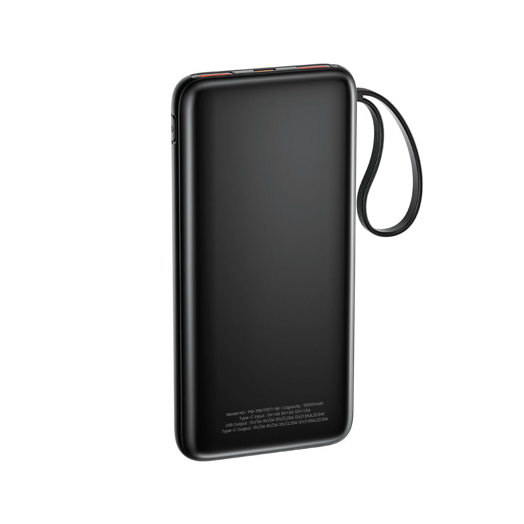 Pawa Lite Voltium 10000mAh Powerbank, Black