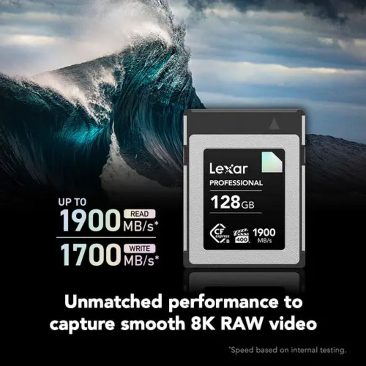 Lexar Professional 128GB CFexpress Type B Card Diamond Series, Up to 1900MB/s Read, 1700MB/s Write, LCXEXDM128G