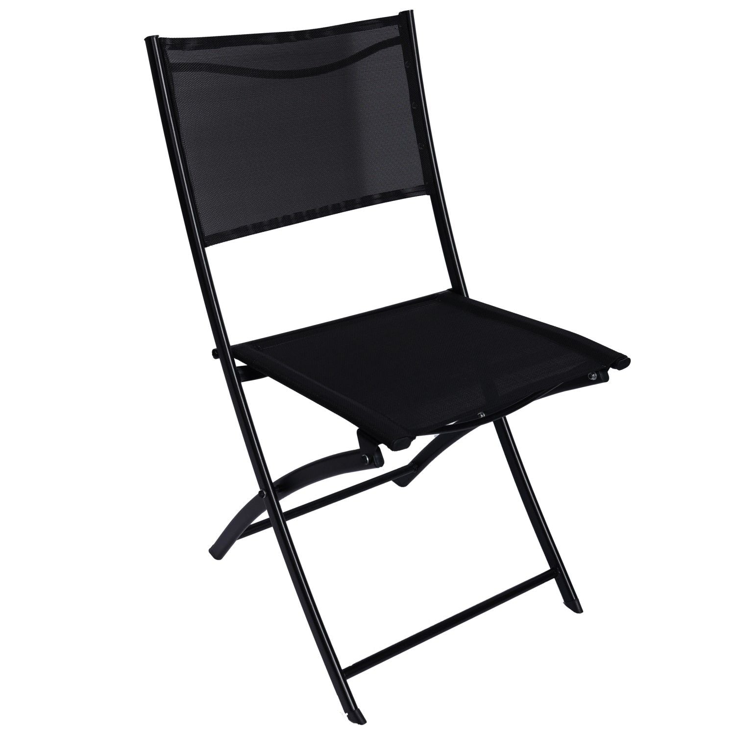 TNC Outdoor Furniture Set - 2 Folding Chairs & Semi‑Circular Table, TC‑22017