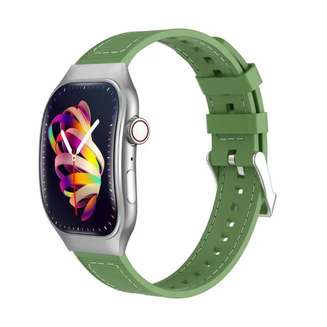 Green Lion Ridge Smart Watch, Silver & Green