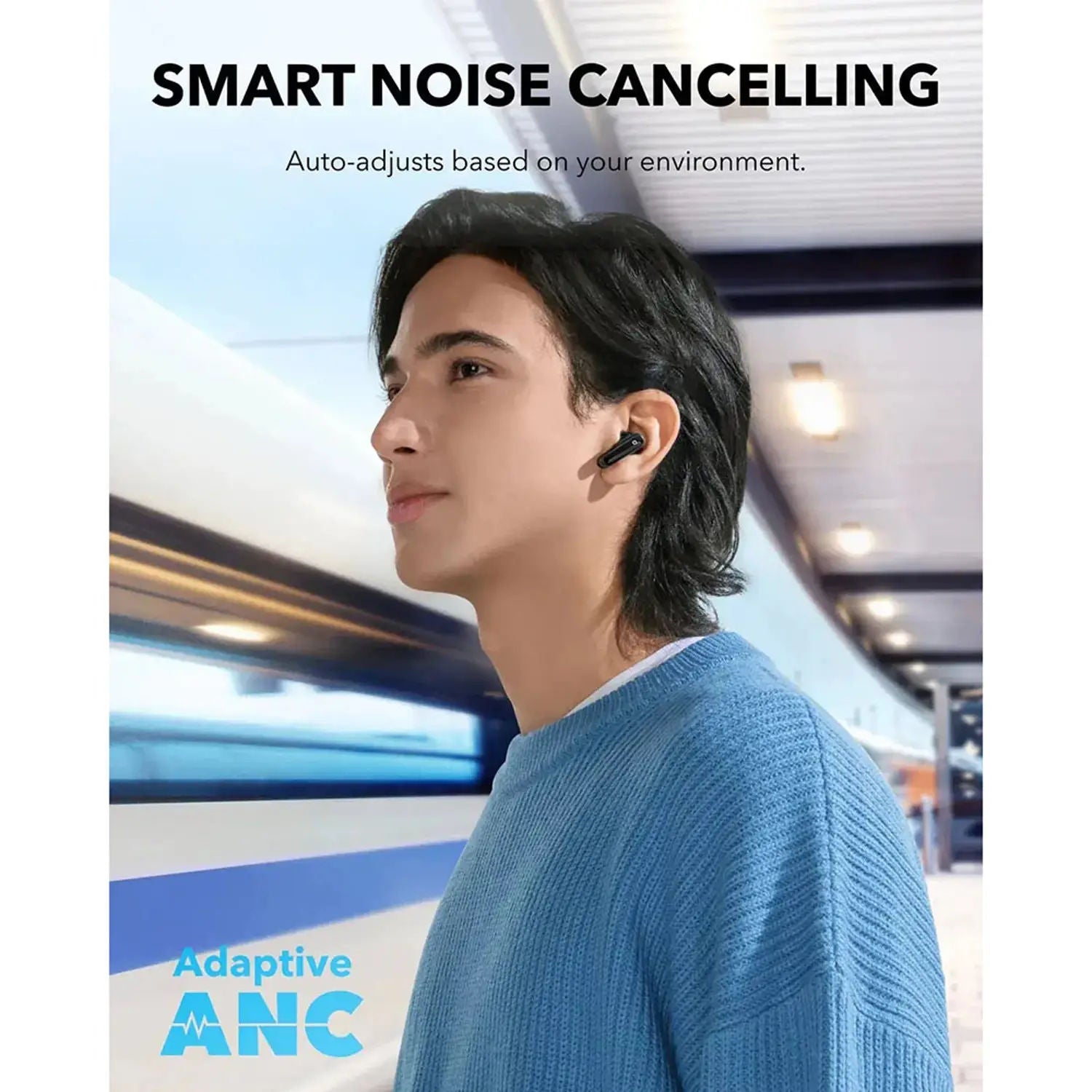 Anker Soundcore P40i TWS Earbuds, Adaptive ANC, 60H Playtime, BassUp, 2-in-1 Case