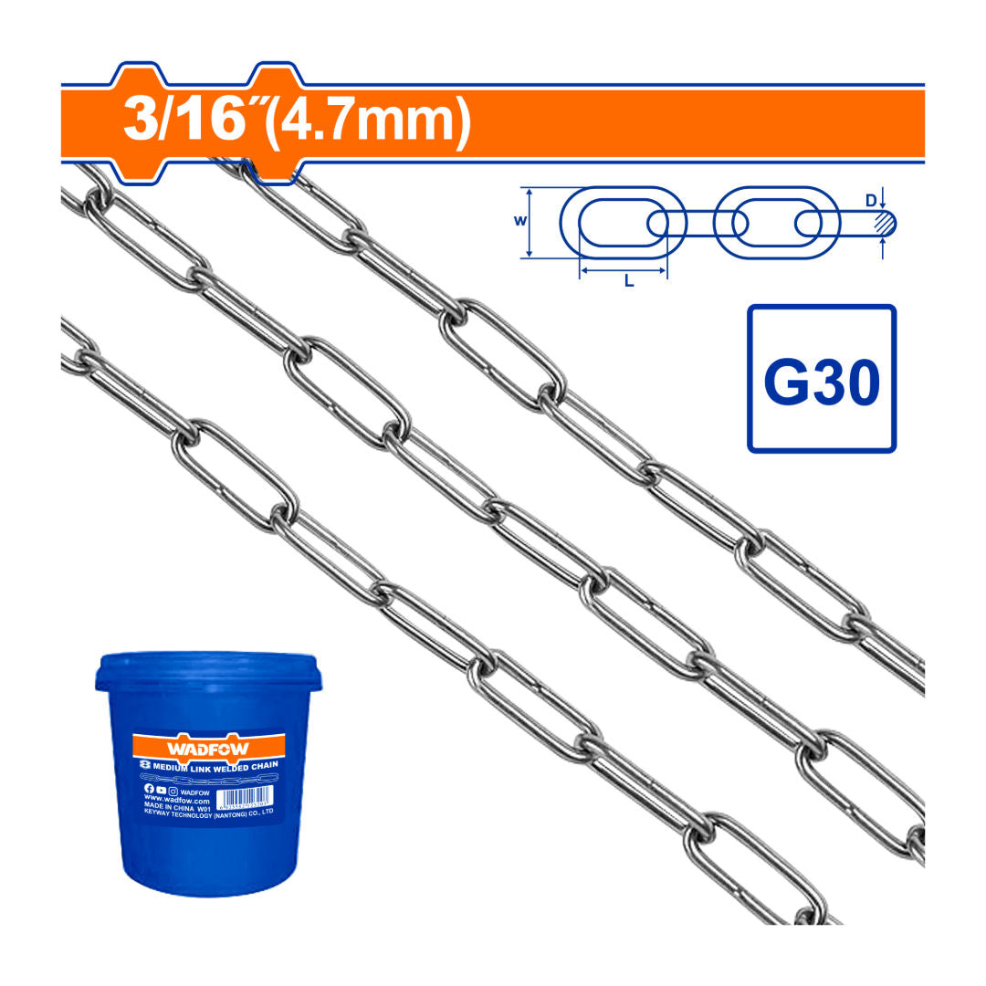 WADFOW Medium Link Welded Chain