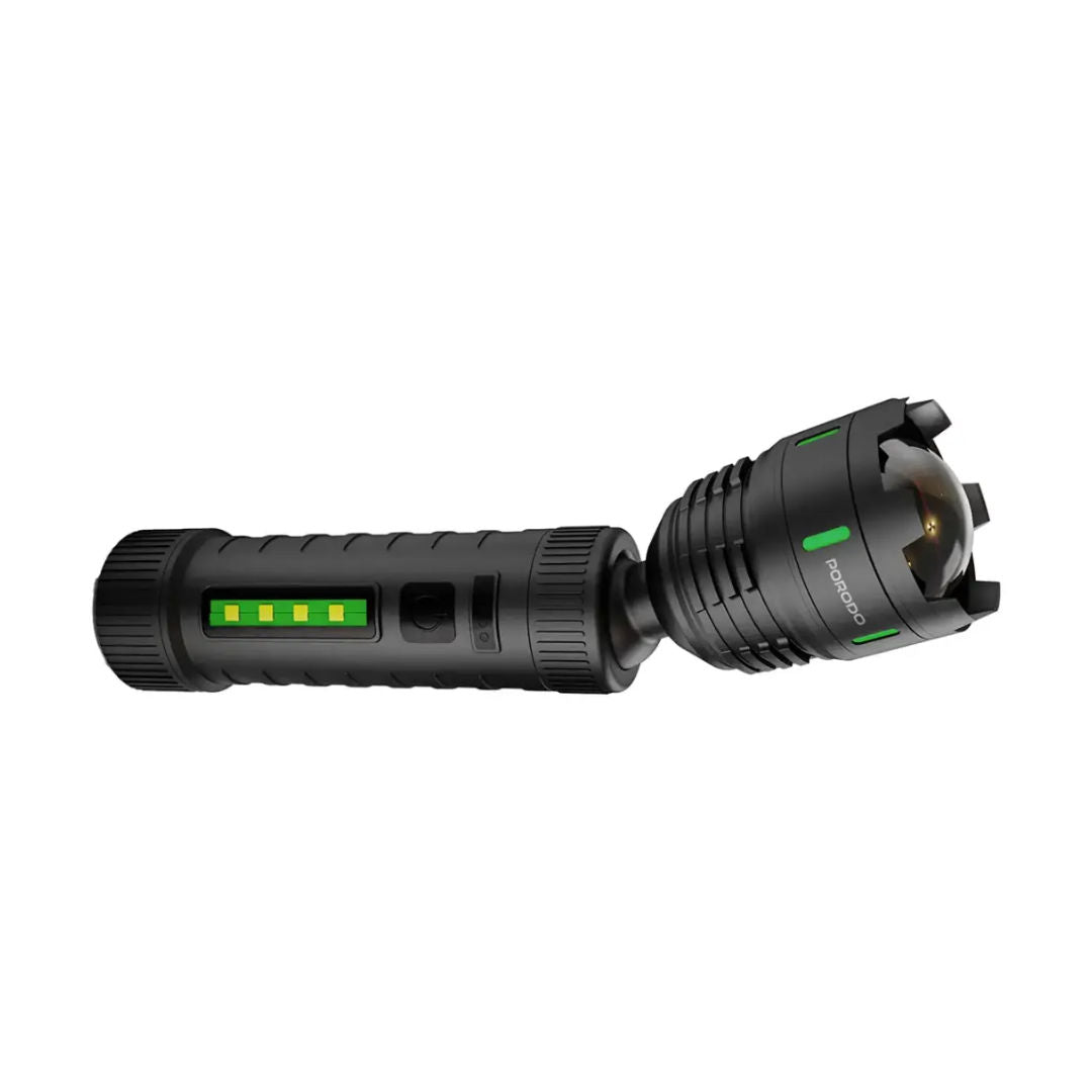 Porodo Lifestyle Orbit Multi-Color Laser Torch with Power Bank Function, Black