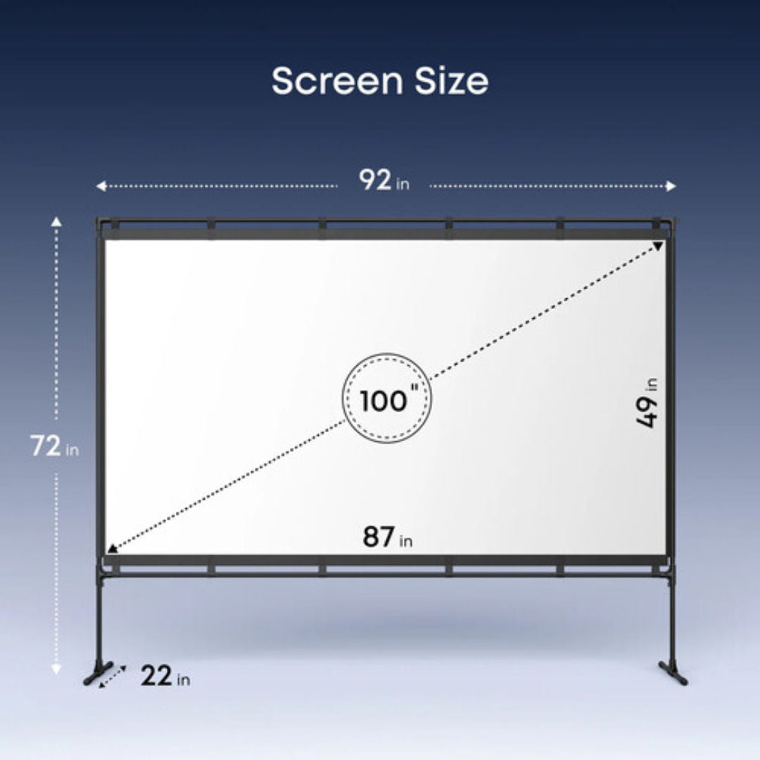 Anker Nebula 100" Outdoor Projector Screen with Stand, D2010111