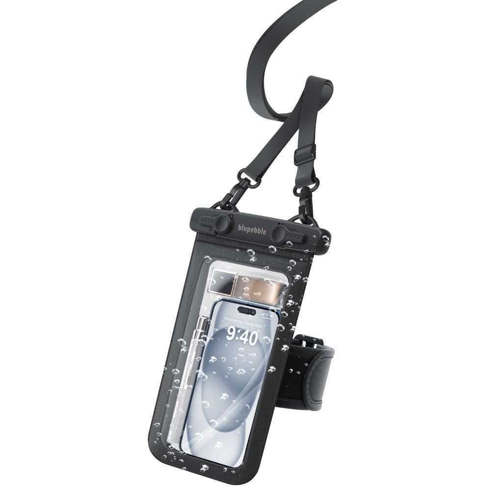 Blupebble Splash Waterproof Phone Pouch, Black