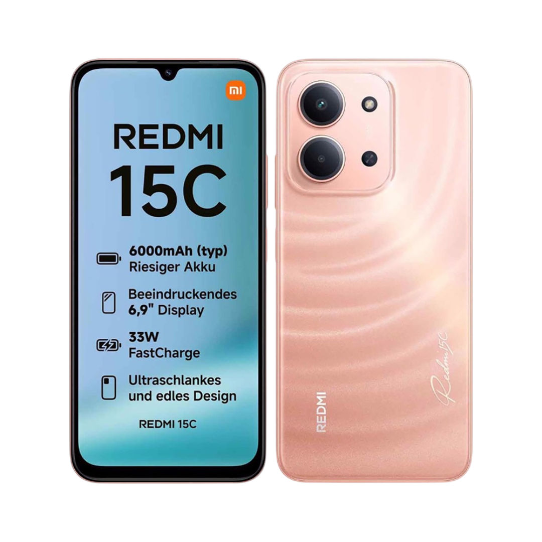 Xiaomi Redmi 15C 4G 6.9" Display Smartphone, 4GB RAM, 256GB Storage, Twilight Orange