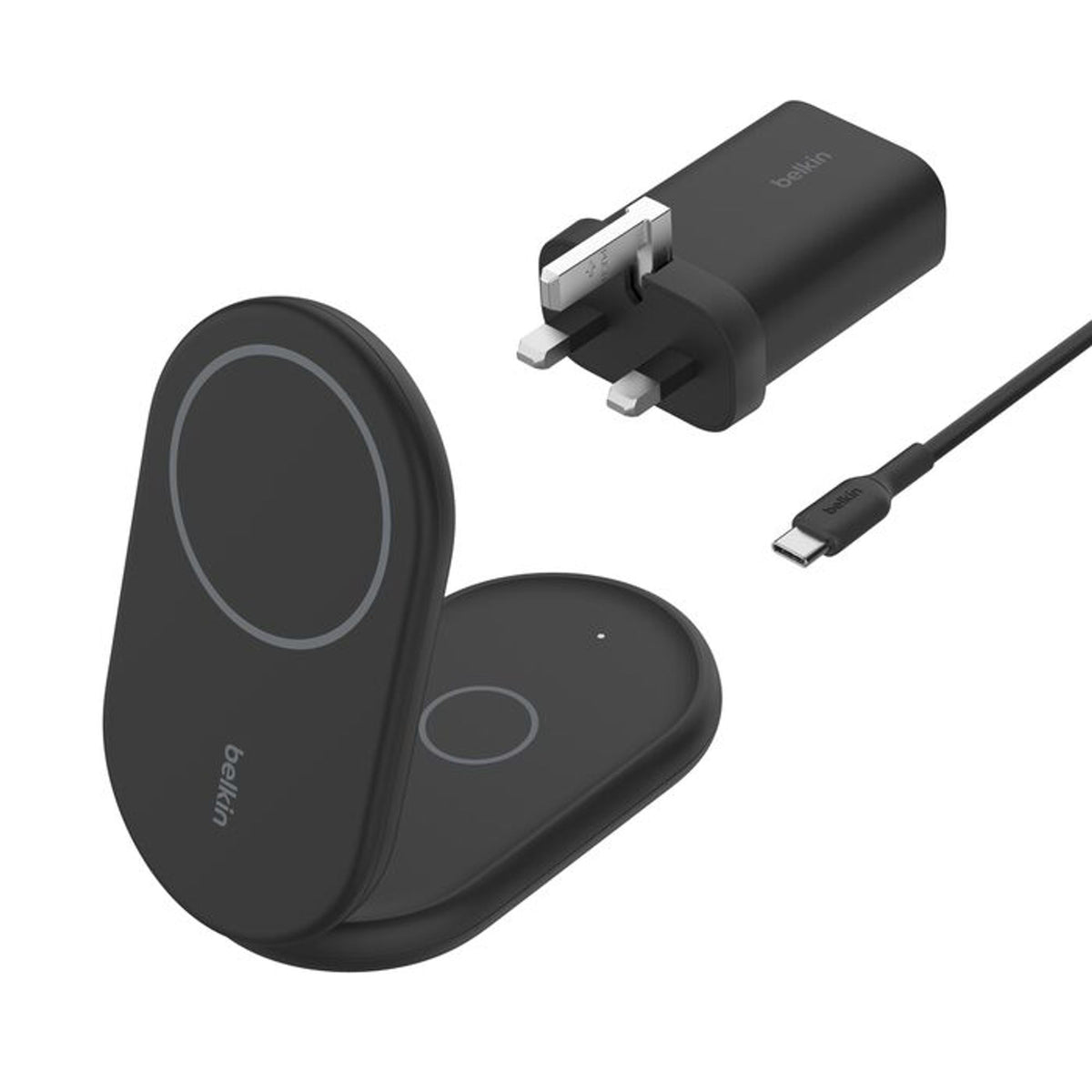 Belkin Boost Charge™ 2 in 1 Foldable Qi2 Wireless Charger, 15W