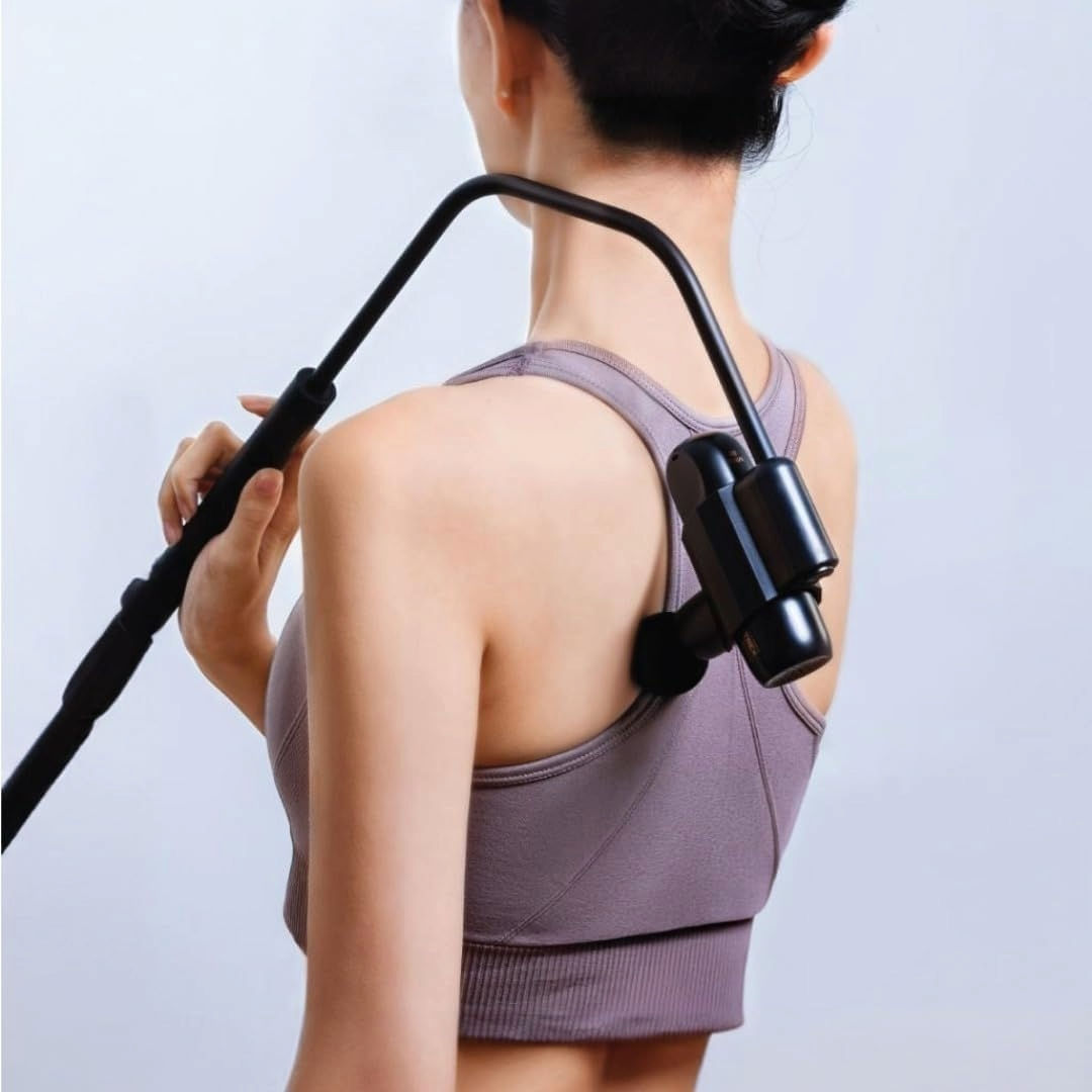 Green Lion Long Handle Massage Gun, Black