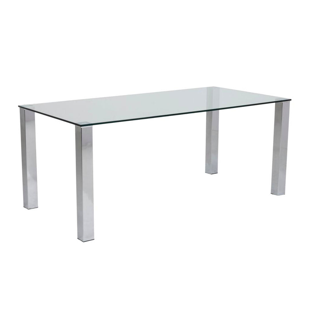 Kante Dining Table Clear Glass Top
