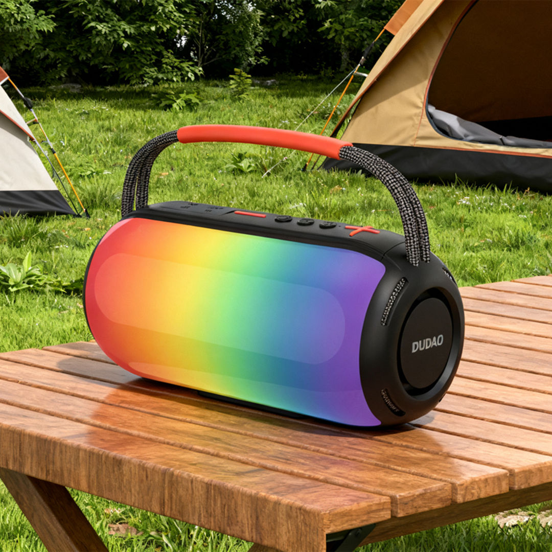 DUDAO Y21-B Color LED Bluetooth Dual 5W Speaker, Black