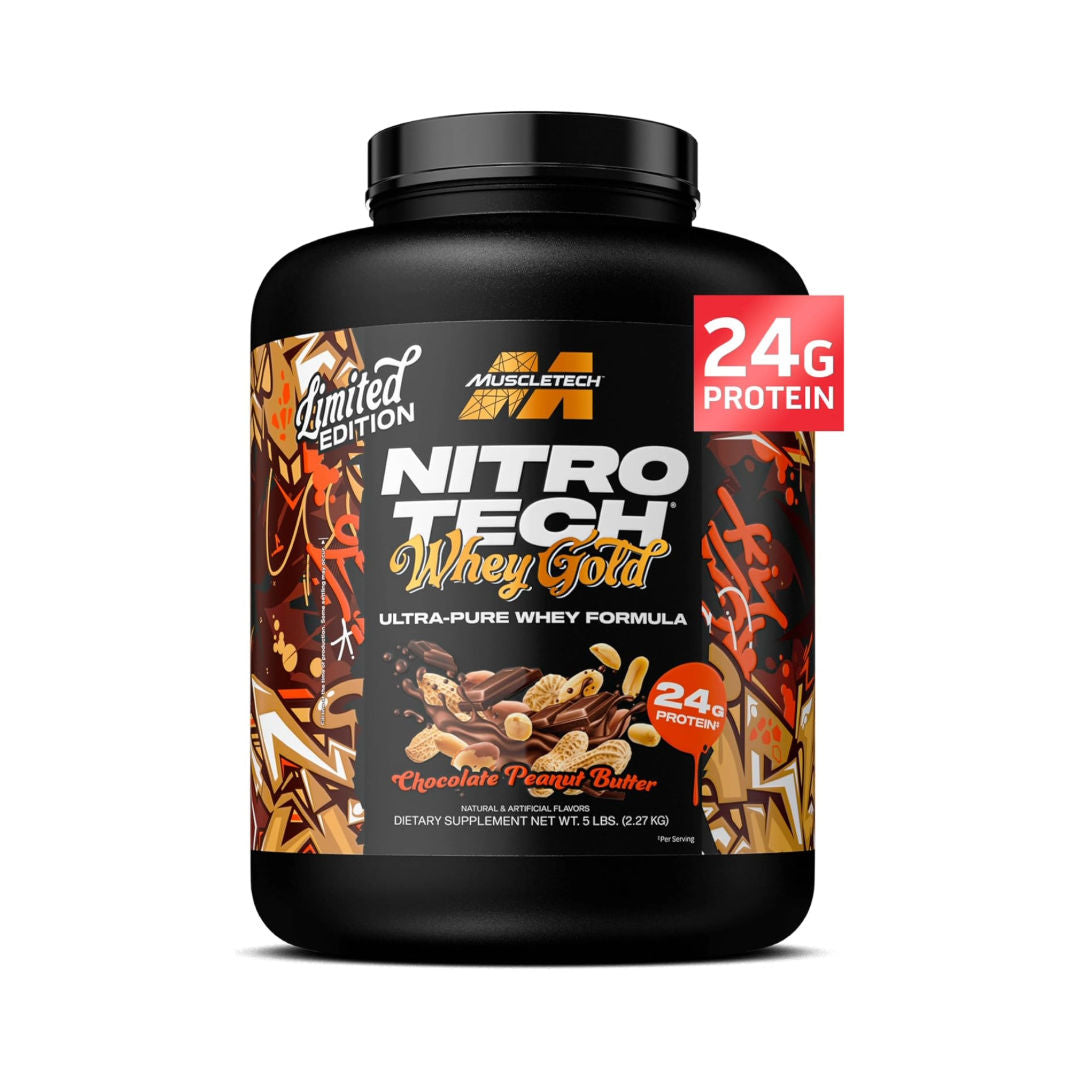 MuscleTech Nitro-Tech Limited Edition 100% Whey Gold Ultra-Pure Whey Formula, 5lbs