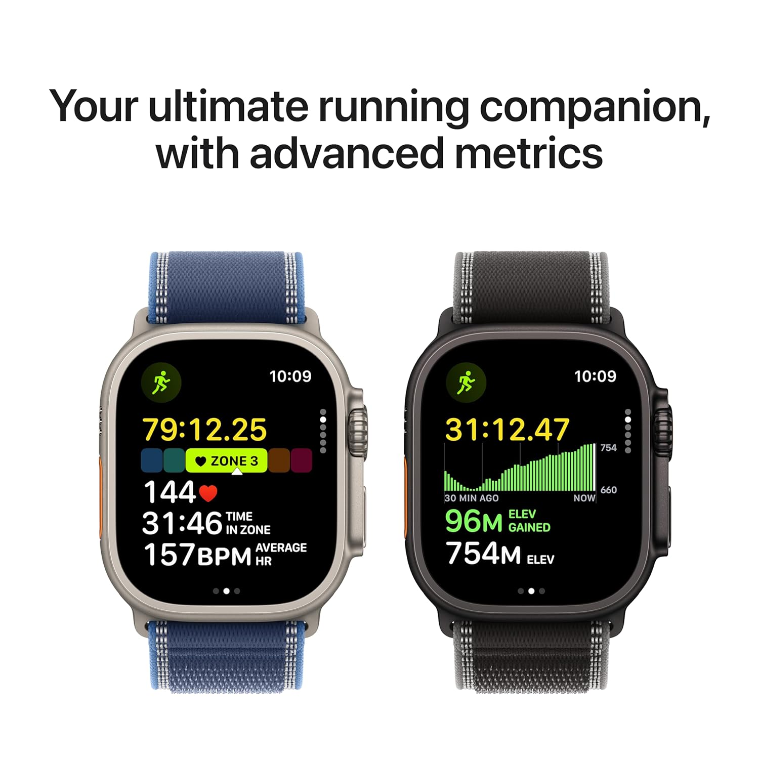 Apple Watch Ultra 3 GPS + Cellular 49mm Natural Titanium Case with Light Blue Alpine Loop, Medium