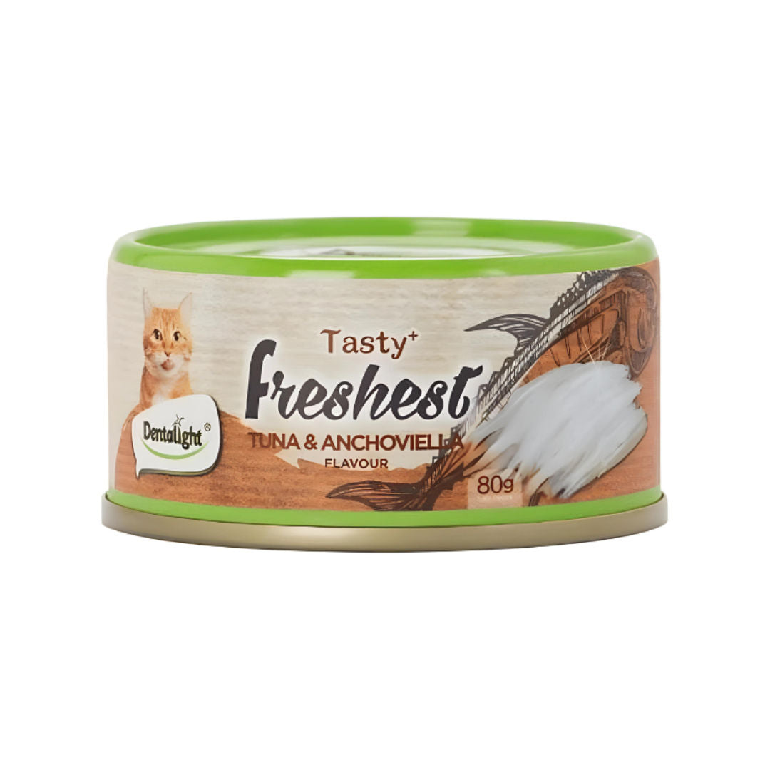 Dentalight Tasty Freshest Cat Treat in Can, 6x80g