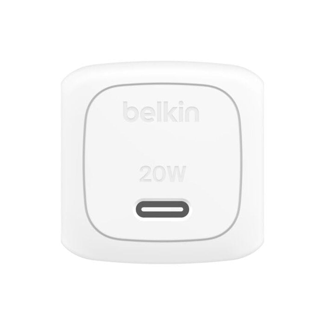 Belkin BoostCharge 20W Cube Wall Charger, USB-C Power Delivery Fast Charge, White