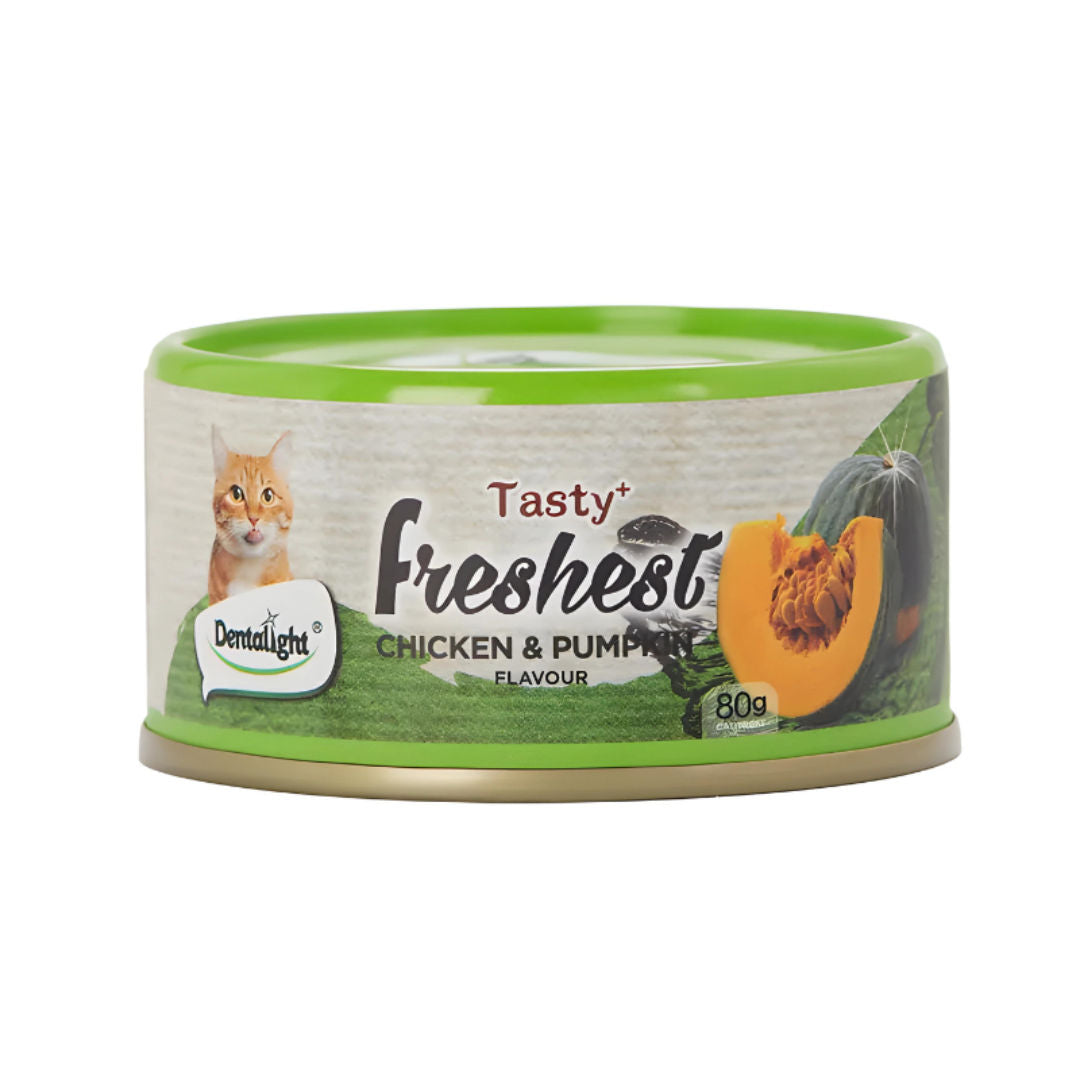 Dentalight Tasty Freshest Cat Treat in Can, 6x80g