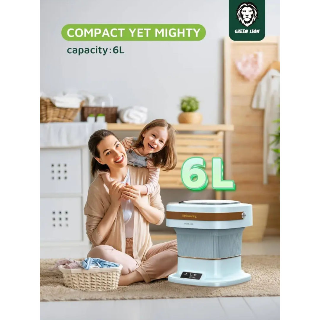 Green Lion Portable 6L Washing Machine, Blue