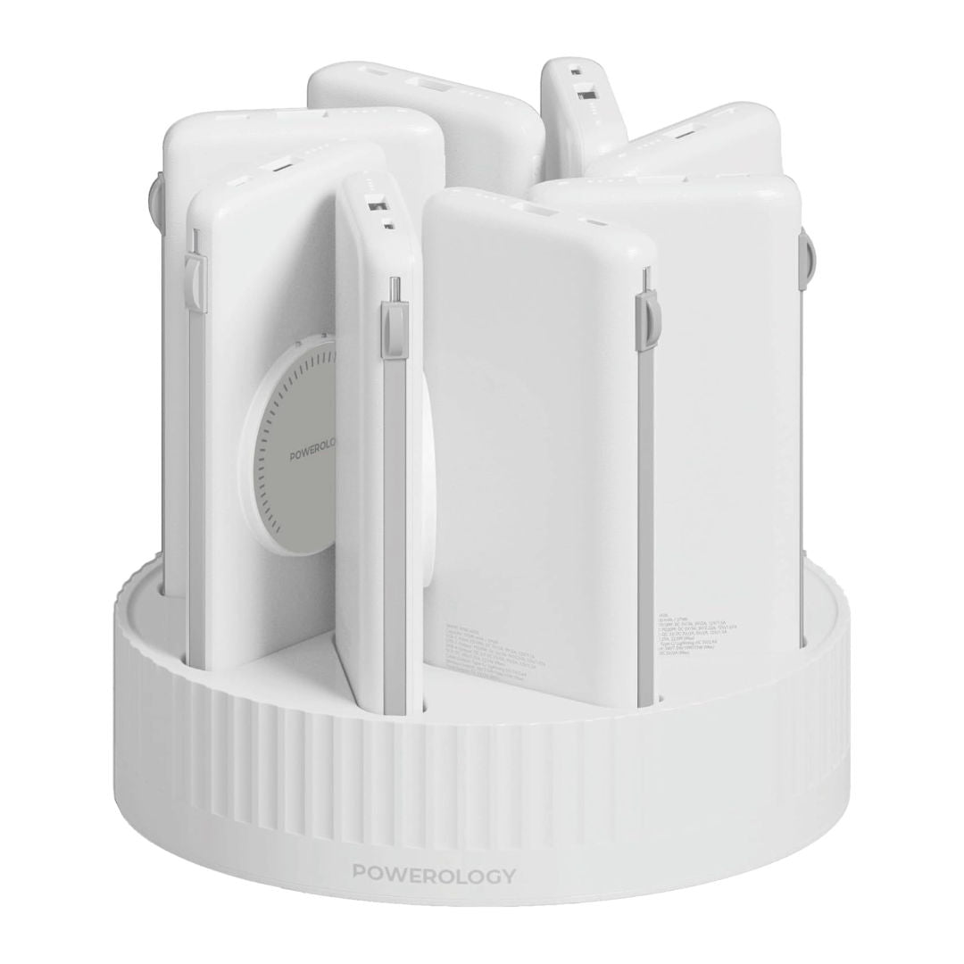 Powerology 8-in-1 Station 10000mAh PD 120W QC Wireless Power Bank