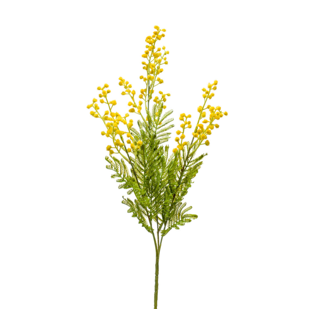 Mimosa Spray Yellow Artificial Floral Arrangement