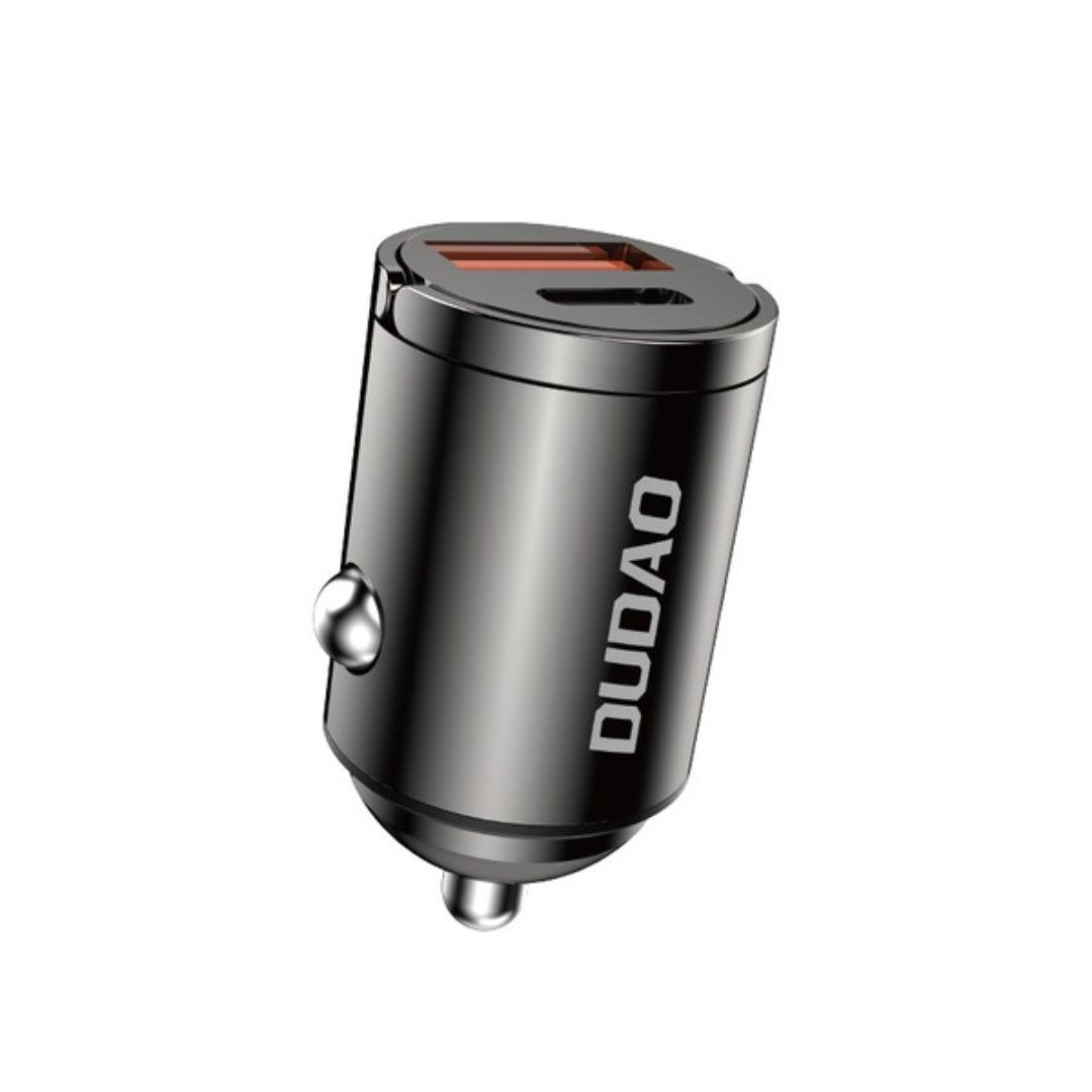 DUDAO R3MAX-B Mini Car Charger 48W, QC+PD, Black