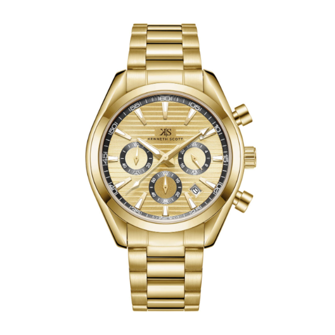 Kenneth Scott Men's Chrono And Multi Function Watch, K23150 Series