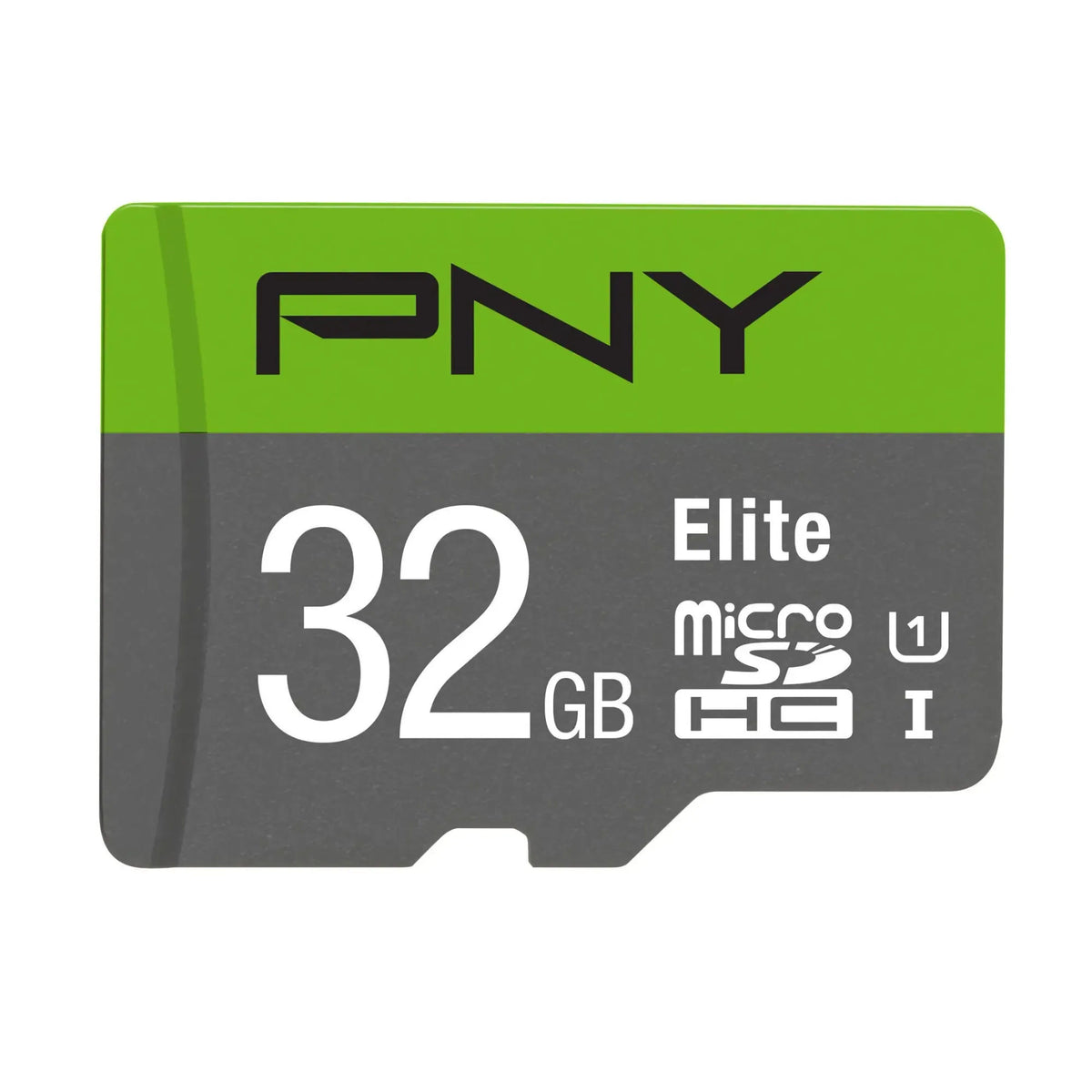 PNY Elite microSDHC UHS-I Memory Card with SD Adapter, Up to 100MB/s, Class 10