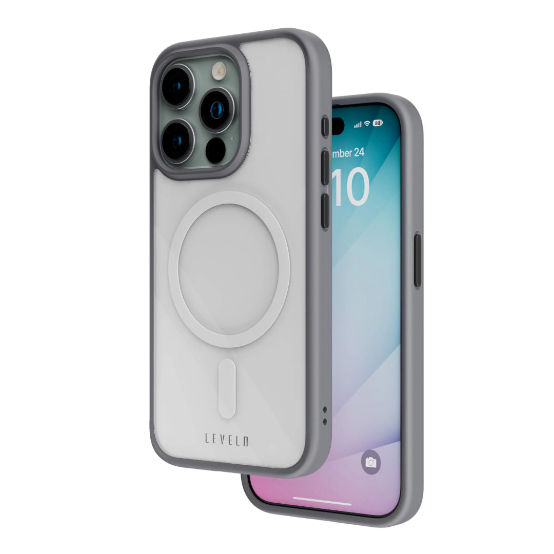 Levelo MagSafe Solo Case For iPhone 15 Pro/15 Pro Max, Clear View Technology, 3H Scratch Resistance