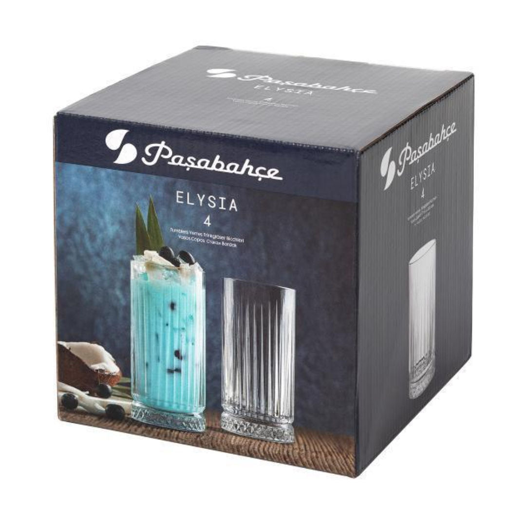 Pasabahce Elysia Tumbler Glass Set, 4 packs of 6