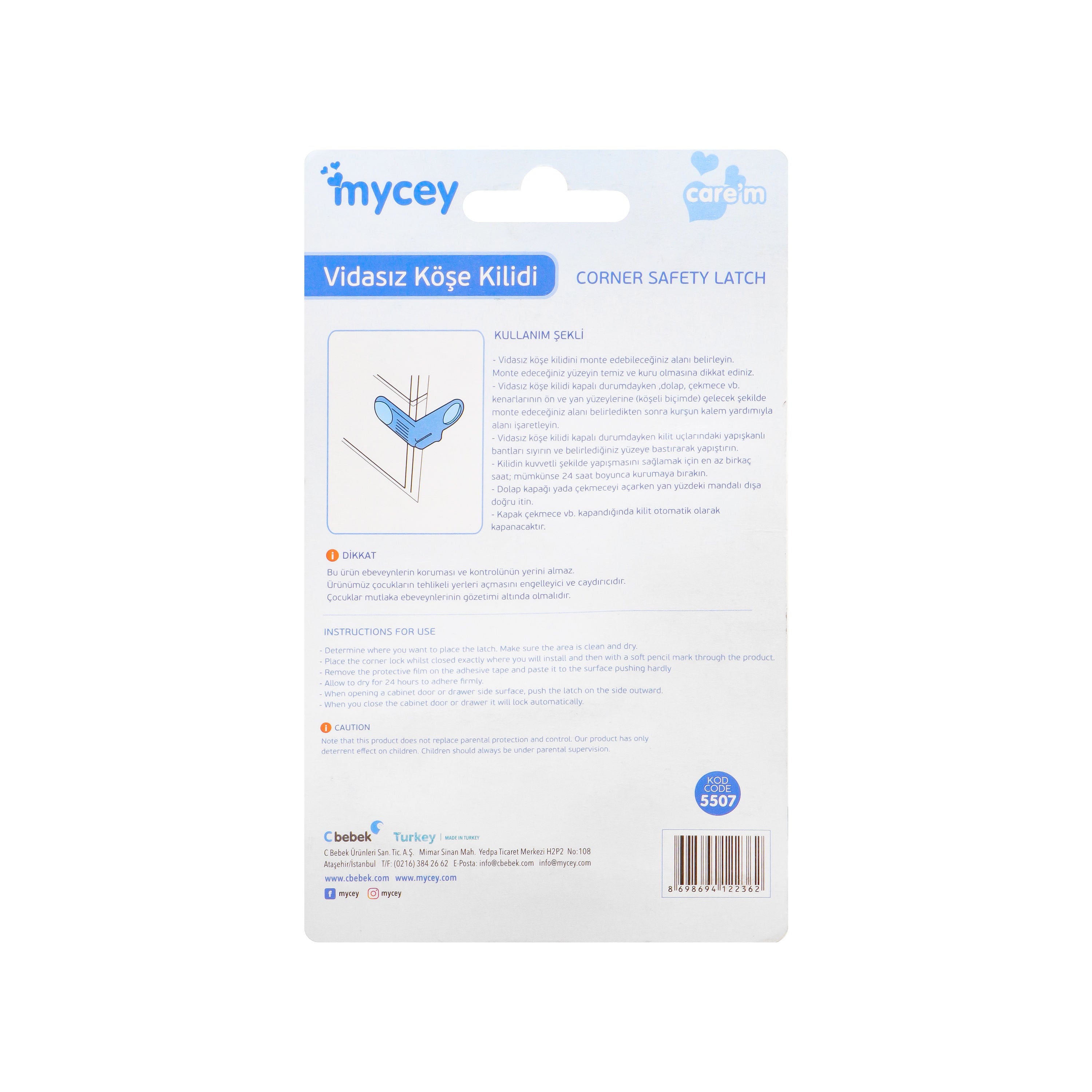 Mycey Corner Safety Latch