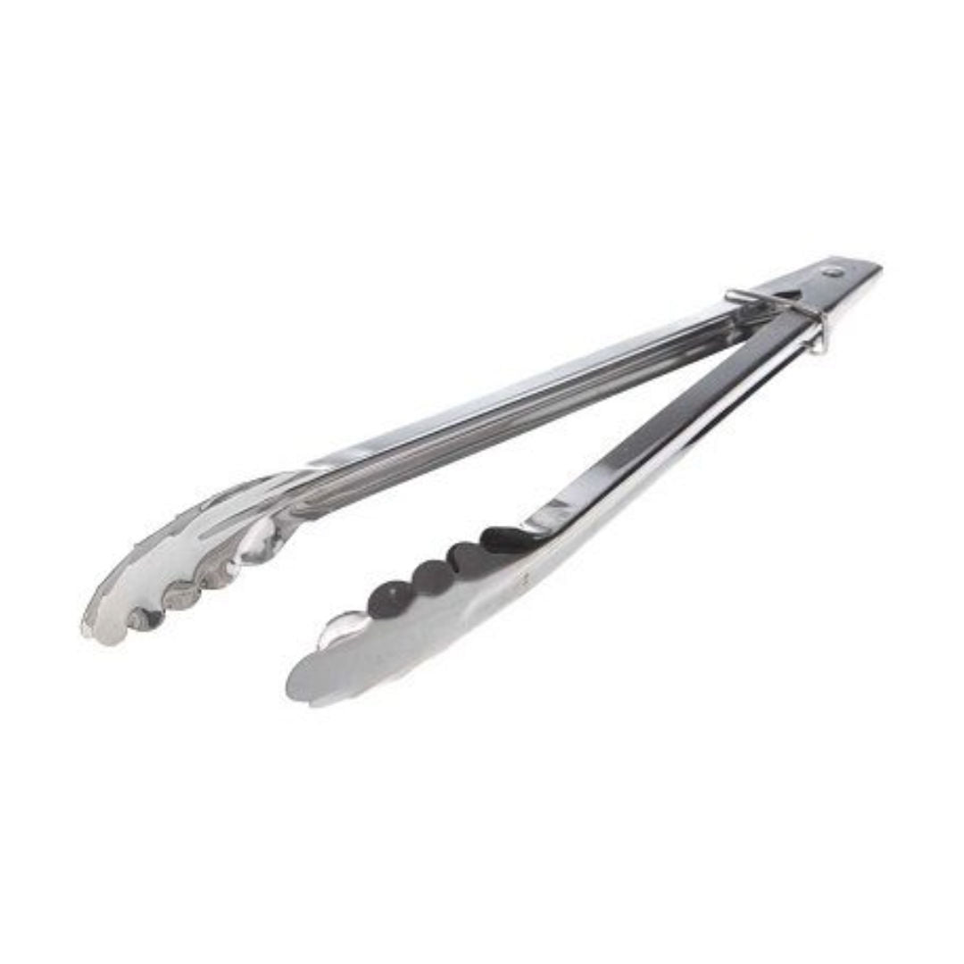 Stainless Steel Tongs with Locking Ring, 30cm