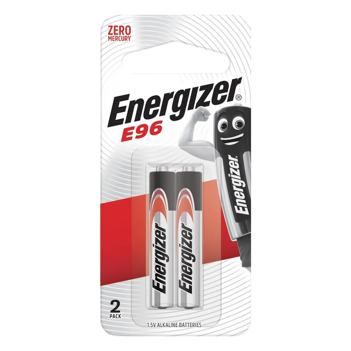 Energizer E96 BP2 1.5V LR8D425 AAAA Batteries, Pack of 2
