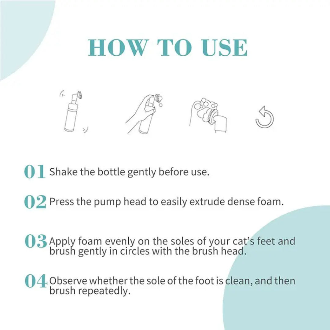 Bioline  Paw Cleaning Foam Cat, Volume 100ml