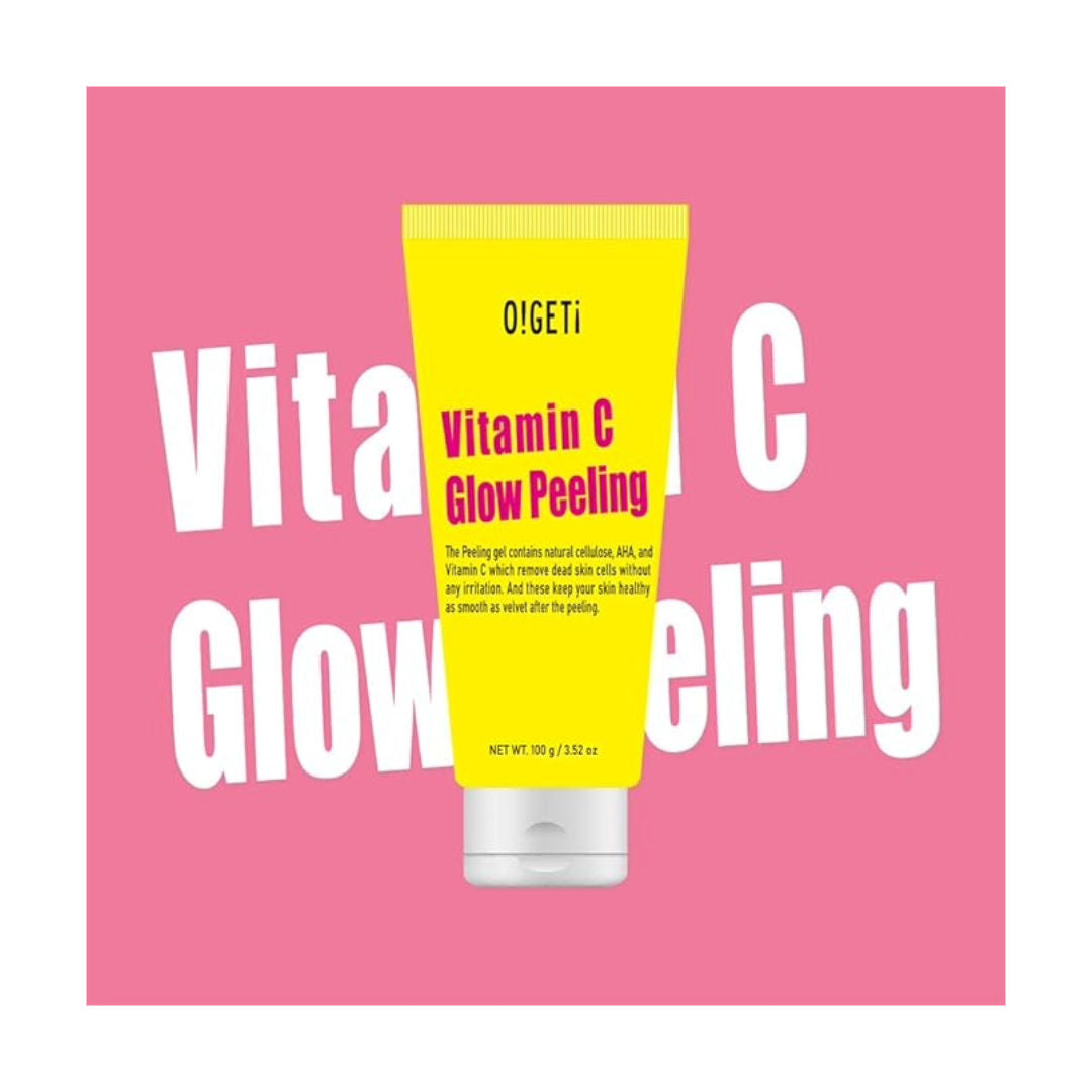 O!GETi VitaminC Glow Peeling Gel, Brightening Exfoliating Gel, 100gm
