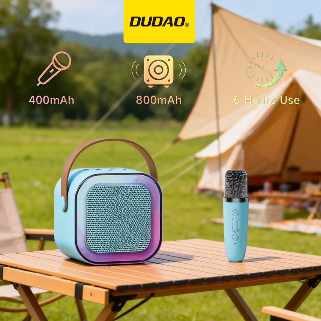 DUDAO K12G-D1 Wireless Karaoke Speaker With Mic, Blue
