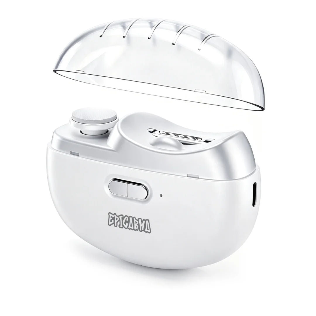 EPICARMA Electric Nail Clipper 3-in-1, Rechargeable, White, EA-CH705-WH