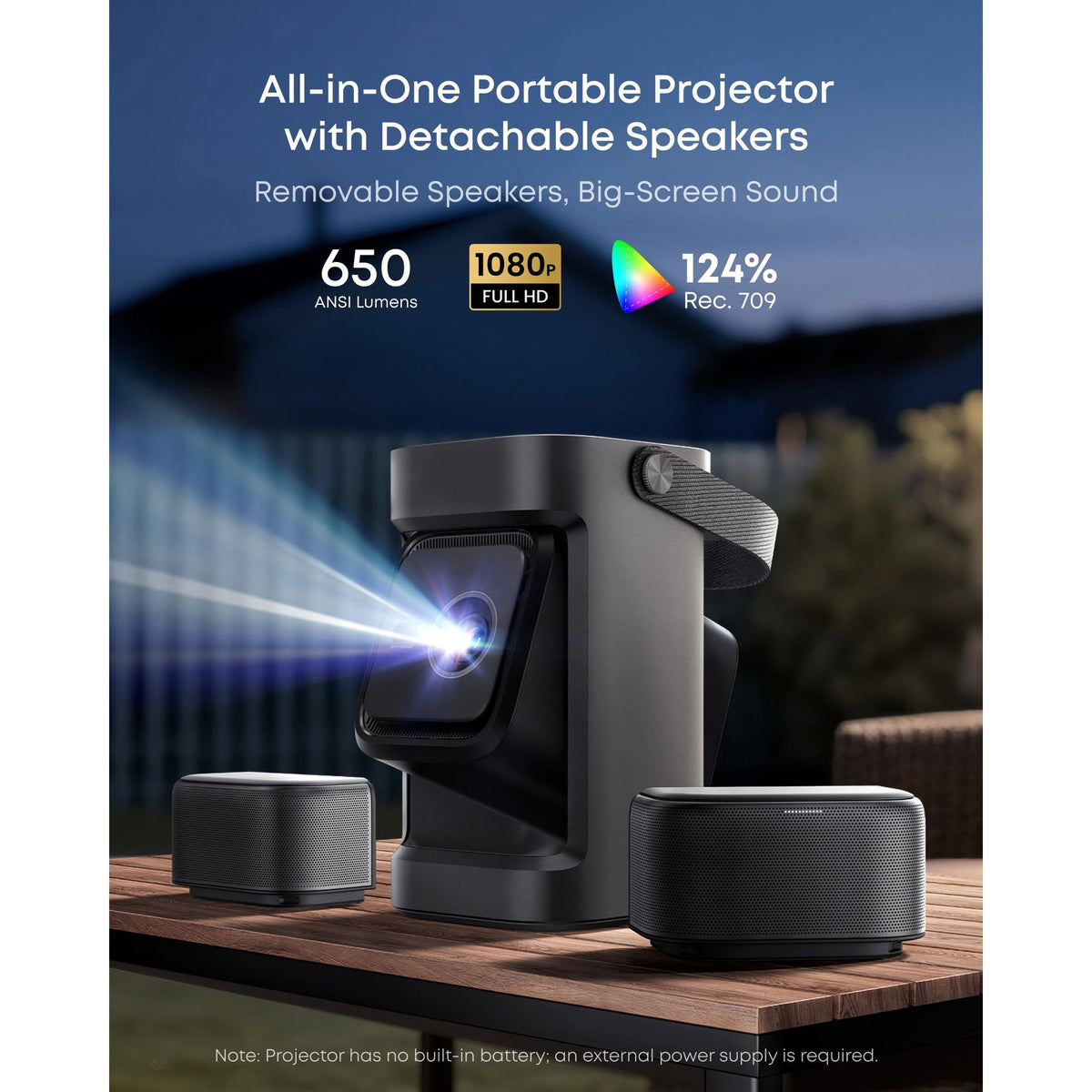 Anker Nebula P1 Portable Projector, Black