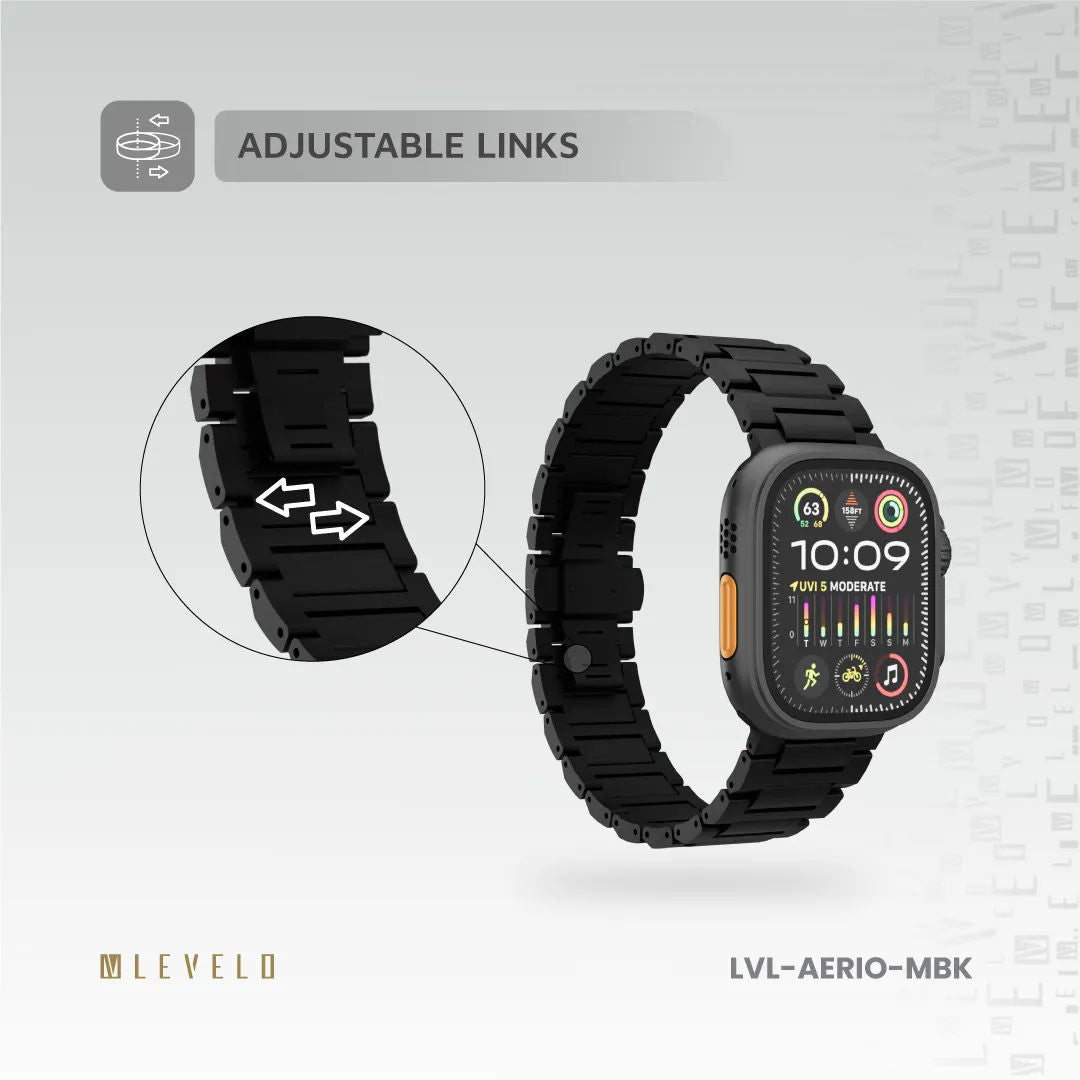 Levelo Aerio Titanium Watch Strap for Apple Watch 49/46mm