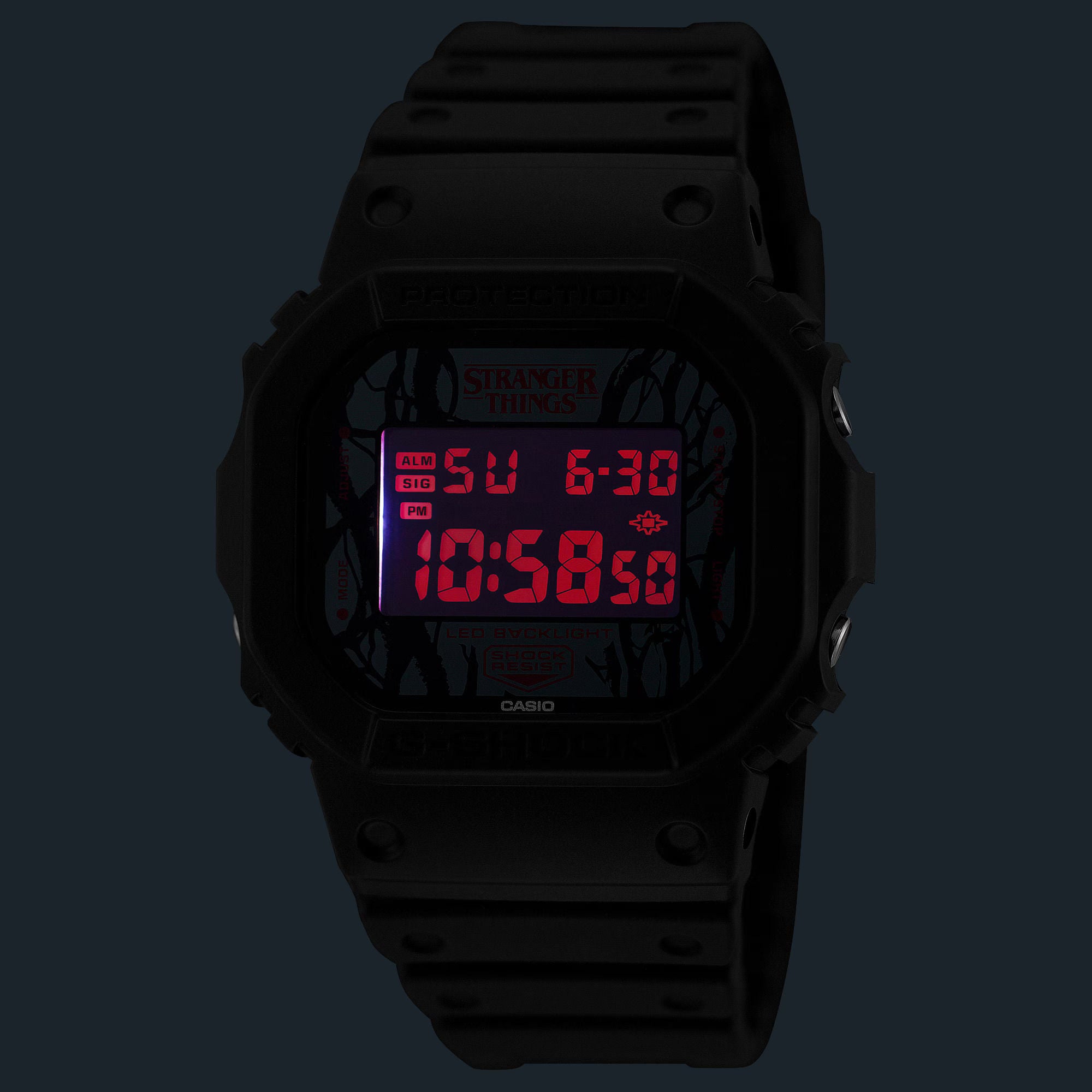 Casio G-SHOCK DW5600STT-1D, Stranger Things Collaboration Limited Edition Shock Resistant Digital Watch
