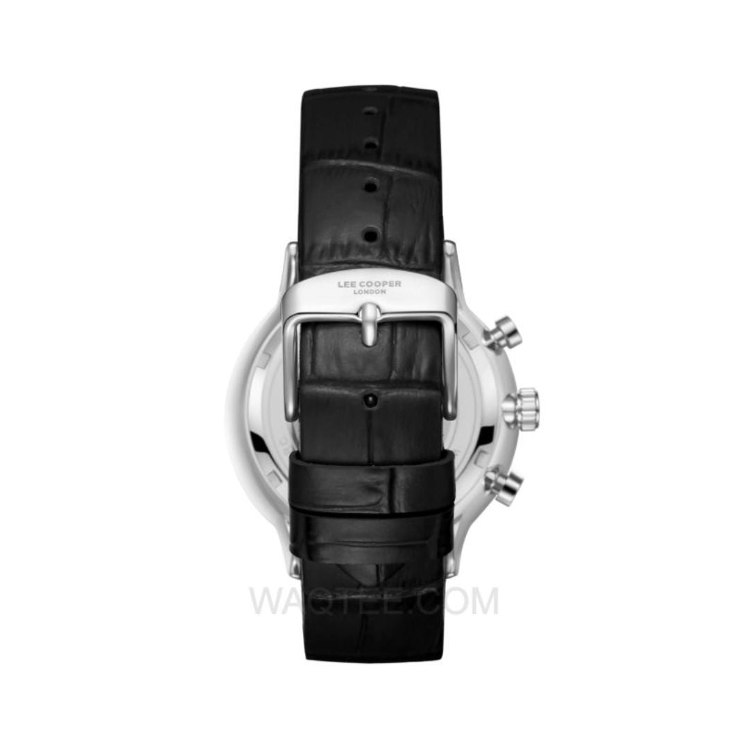 Lee Cooper Men's Multi Function Black Leather Watch, LC08333 Series