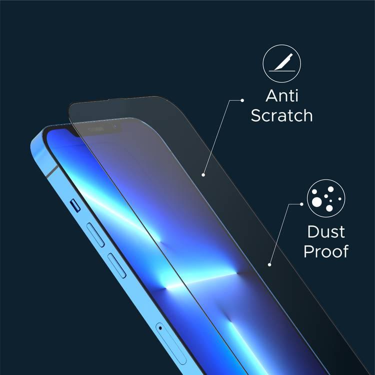 Levelo Anti-Static Twice Tempered Glass Screen Protector For iPhone 13 Pro / Pro Max, Non-Breakable Edges