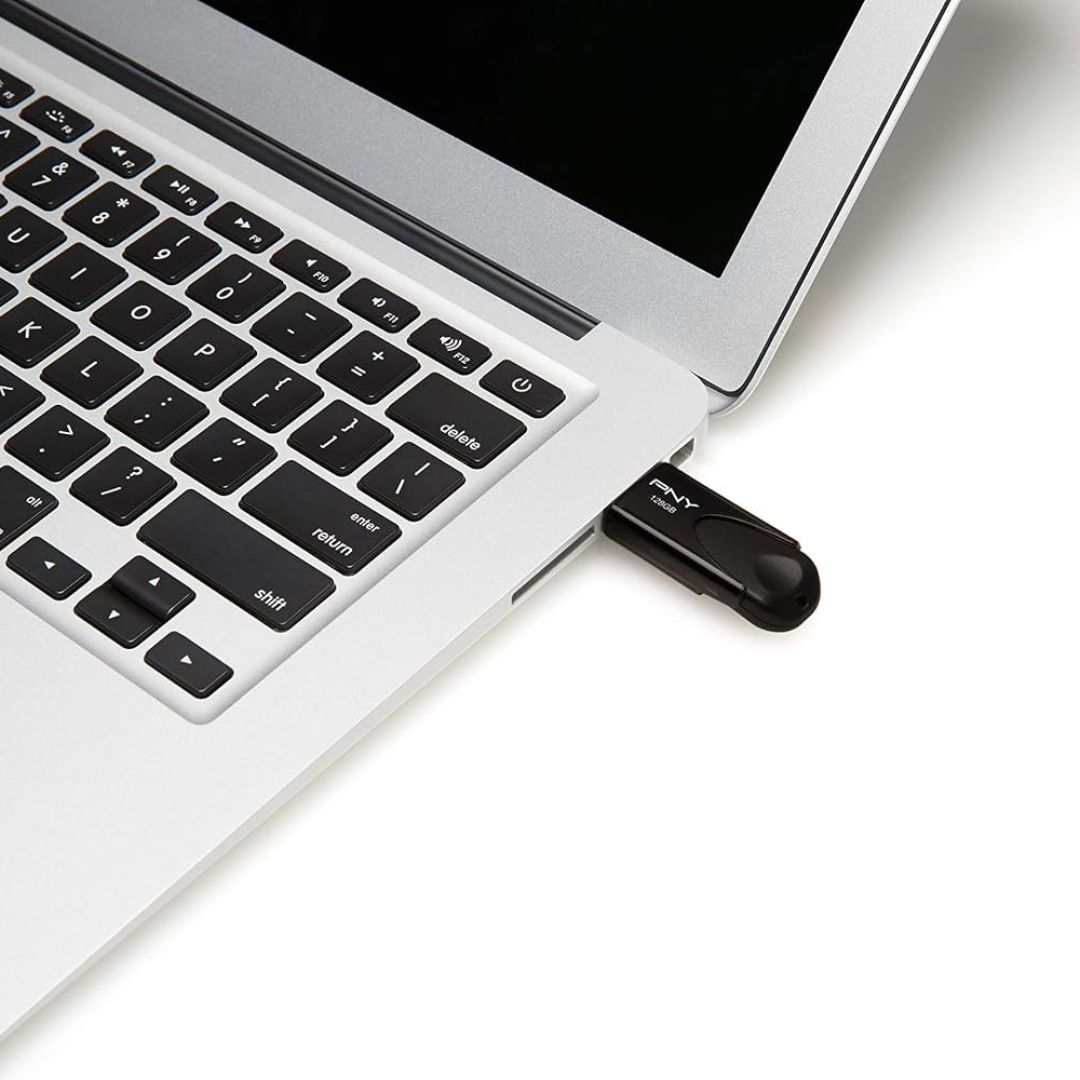 PNY Attach 4 128GB USB 2.0 Flash Drive, Black